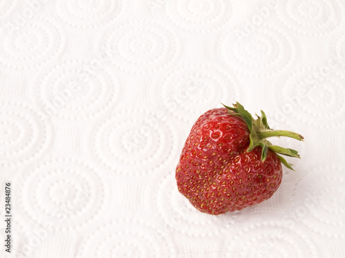 Strawberries on white background