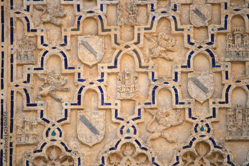 Islamic art at Reales Alcazares  Seville  Spain