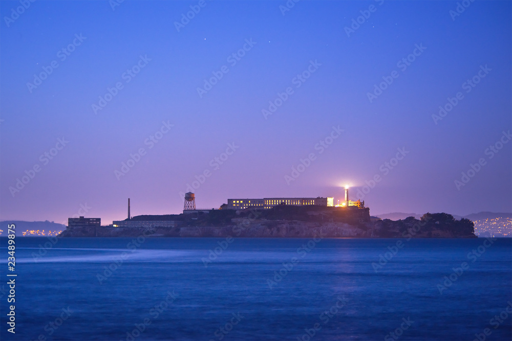 Alcatraz Island at dusk