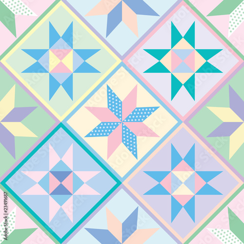 Seamless Patchwork Quilt Pattern