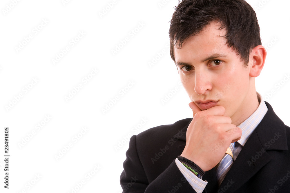 Young business man portrait, isolated on white Young business man portrait, isolated on white
