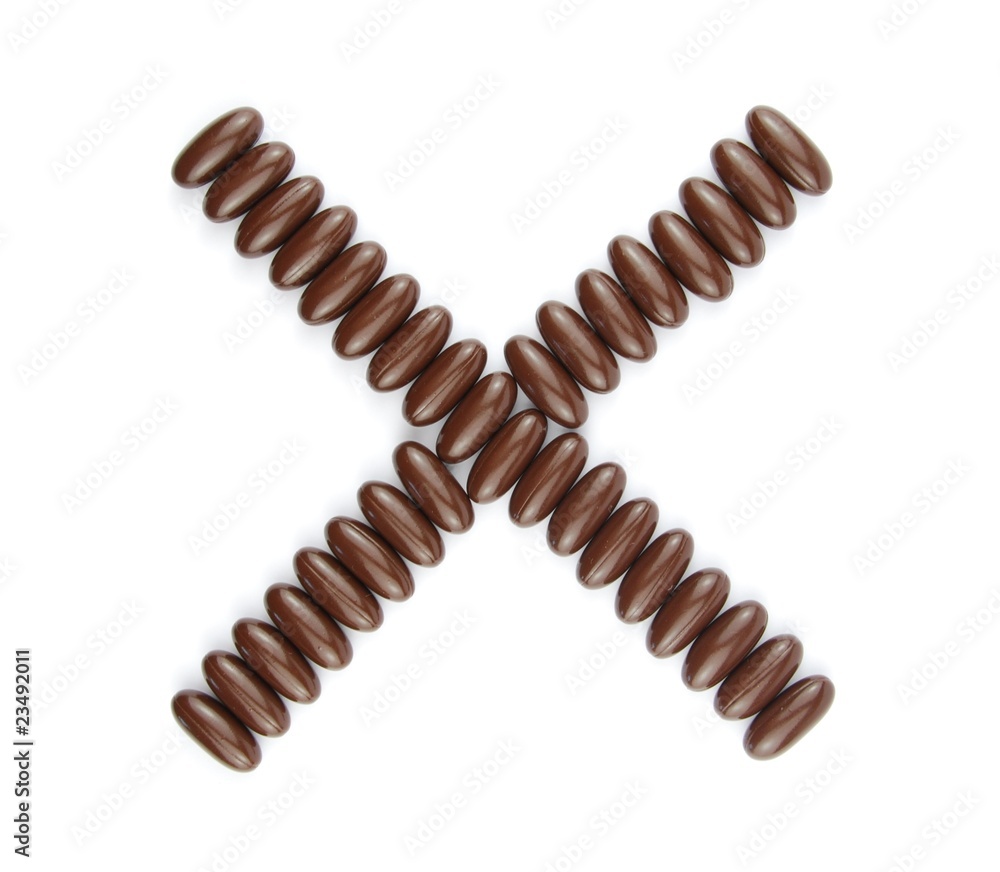 Obraz premium Chocolate letter X