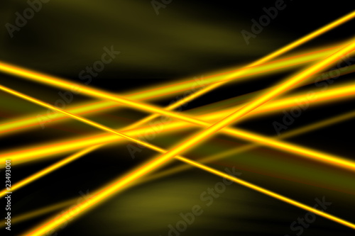 Abstract yellow neon glowing lights