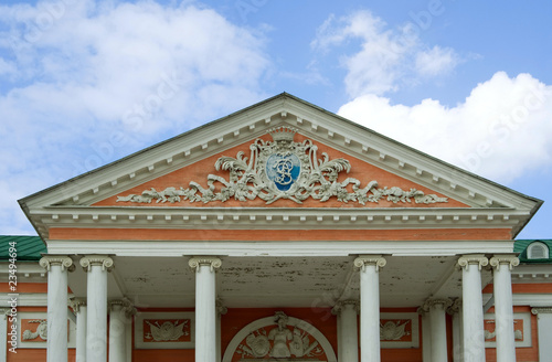 Kuskovo estate, Moscow: gable of the Palace