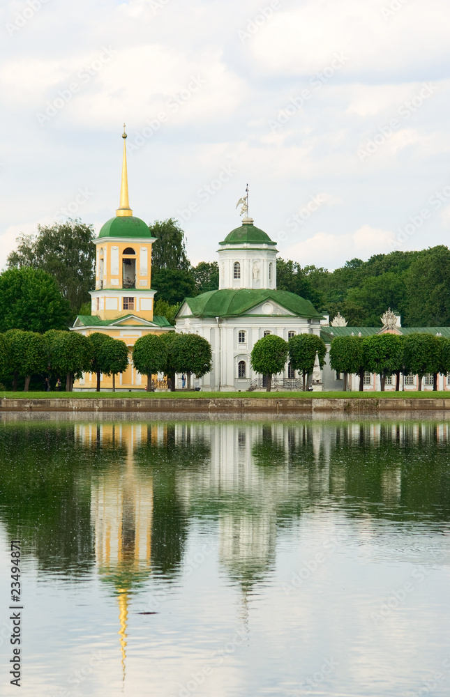 Kuskovo estate, Moscow: church and bell tower