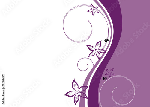 Ranke, floral, filigran, Blumen, Blüten, abstrakt