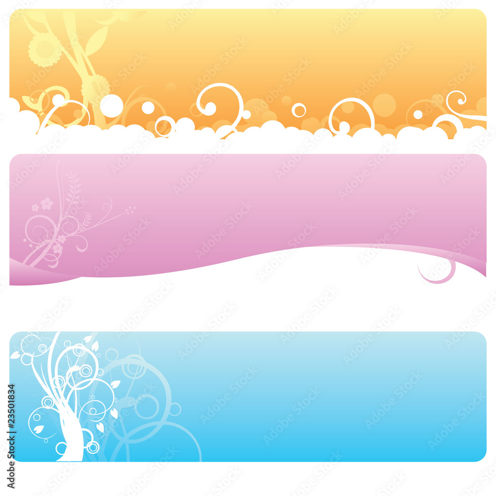 floral web banners