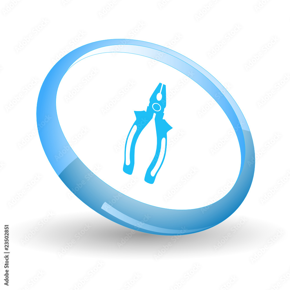 Combination pliers. Vector icon.