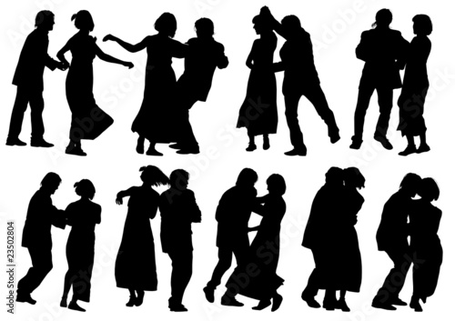 Dancing mans and womens