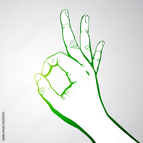 Hand with okay sign