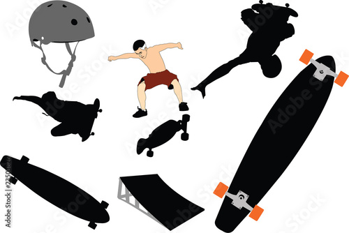 skateboard vector