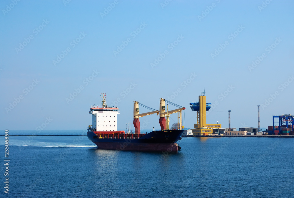 The vessel calling at the port The vessel calling at the port