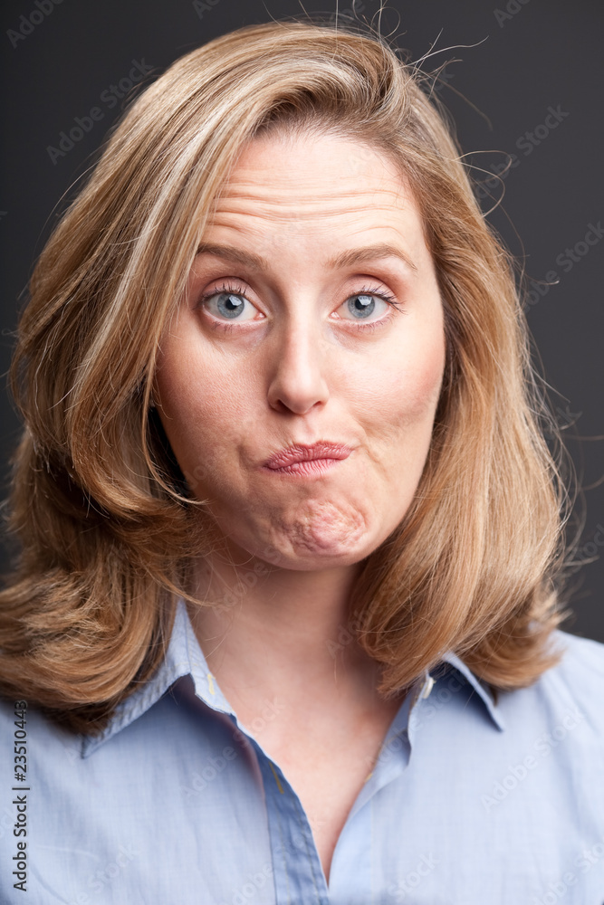 Woman with quizzical expression Woman with quizzical expression