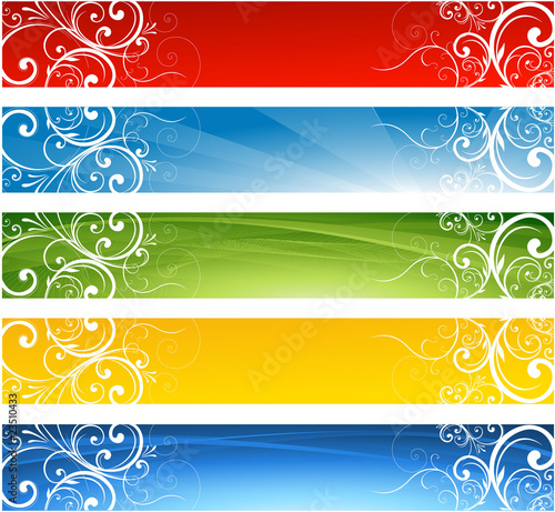 Floral pattern headers