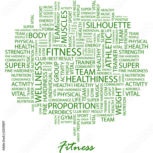 FITNESS. Word cloud concept illustration. #23511897