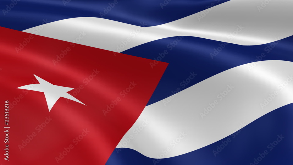 Cuban flag in the wind Cuban flag in the wind