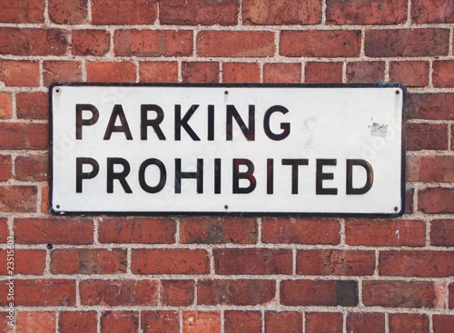 Parking prohibited sign