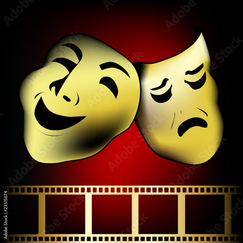 theatrical mask of tragedy and comedy