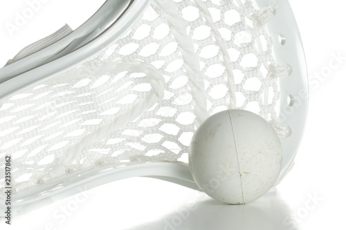 White Lacrosse Head with Ball