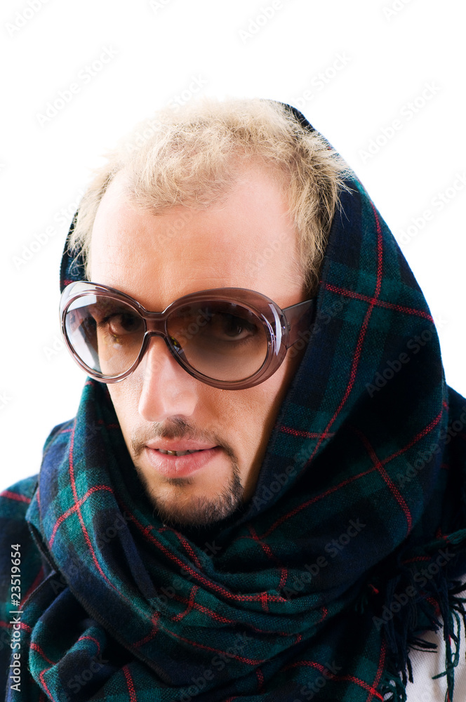 Man with glasses in studio shooting Man with glasses in studio shooting