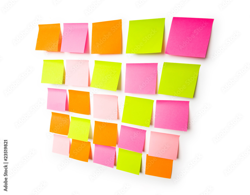 Reminder notes isolated on the white background Reminder notes isolated on the white background