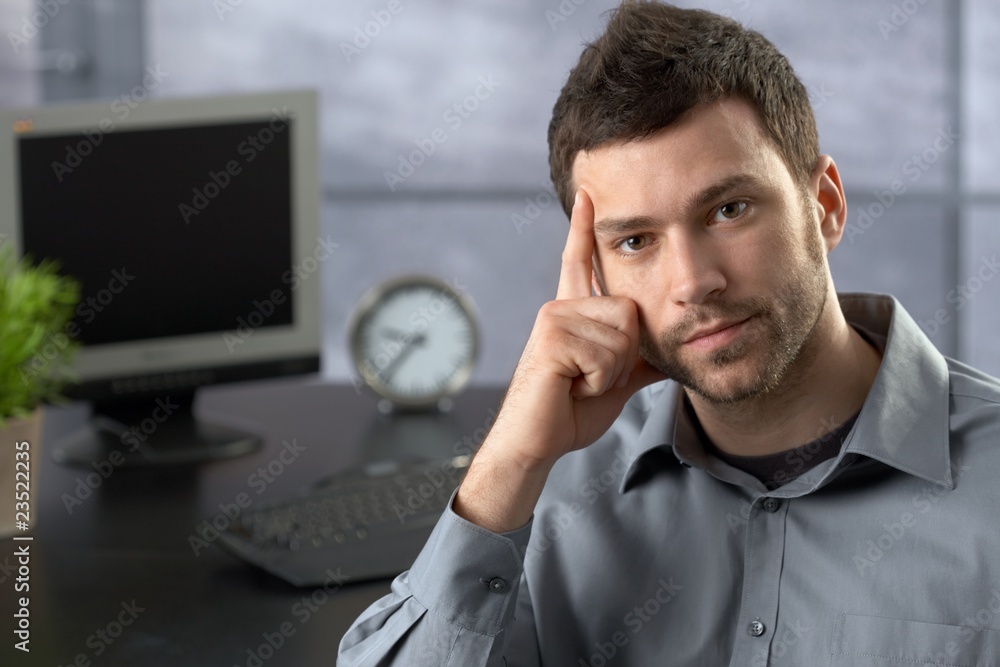 Serious office worker Serious office worker