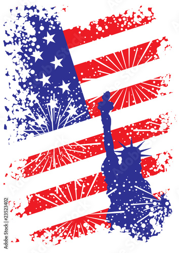 patriotic usa background with liberty