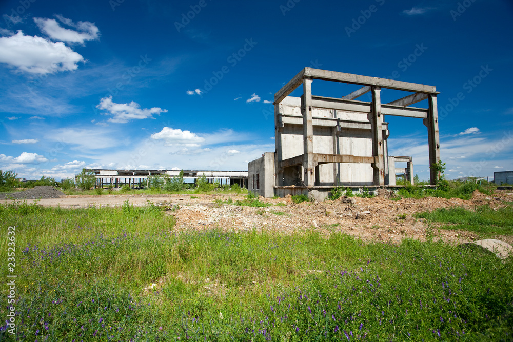 Abandoned industrial buildings