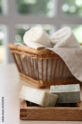 Soaps and natural basket