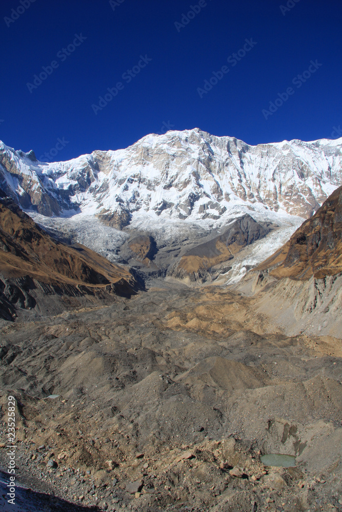 Annapurna one mountain and glacier