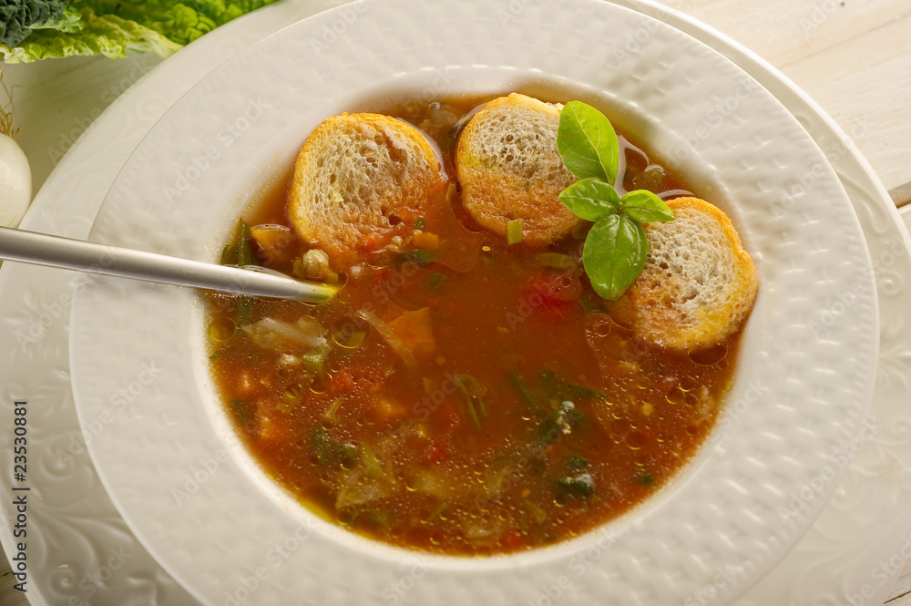 tomato and vegetables soup - zuppa di pomodoro e vegetali tomato and vegetables soup - zuppa di pomodoro e vegetali