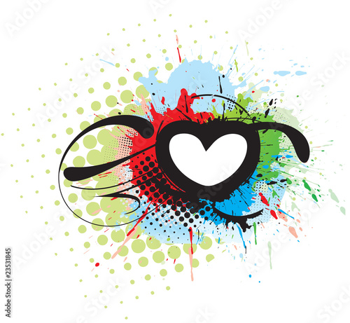grunge heart background