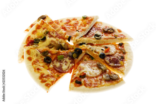 pizza isolated on white background