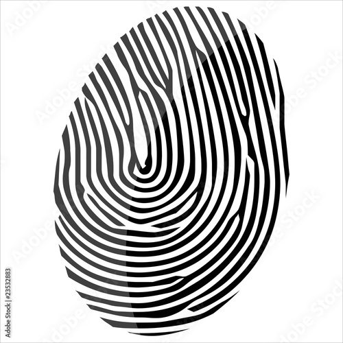 Finger print isolated on the white background  vector