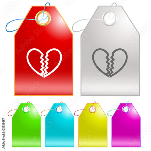 Unrequited love. Vector tags.