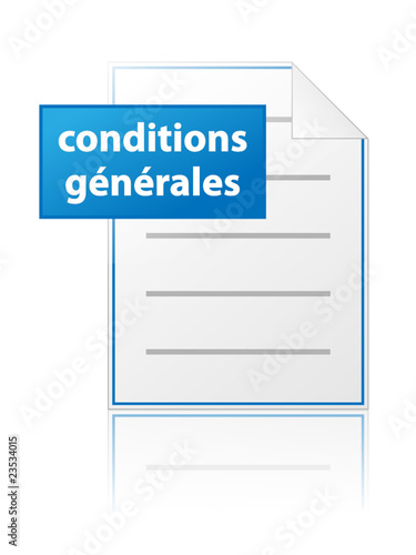 Icône CONDITIONS GENERALES (Utilisation Vente Contrat Termes)