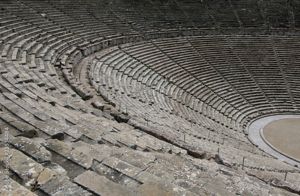 ruins of epidaurus theater, peloponnese, greece ruins of epidaurus theater, peloponnese, greece
