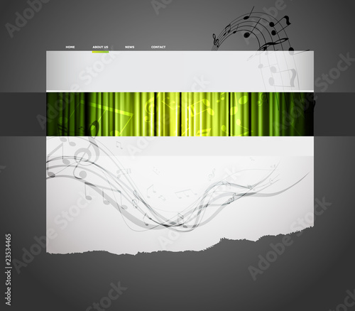 Musical website template.
