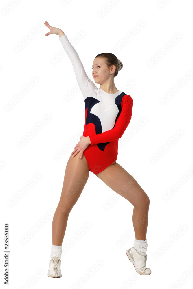 Performance by the young athlete aerobics Performance by the young athlete aerobics