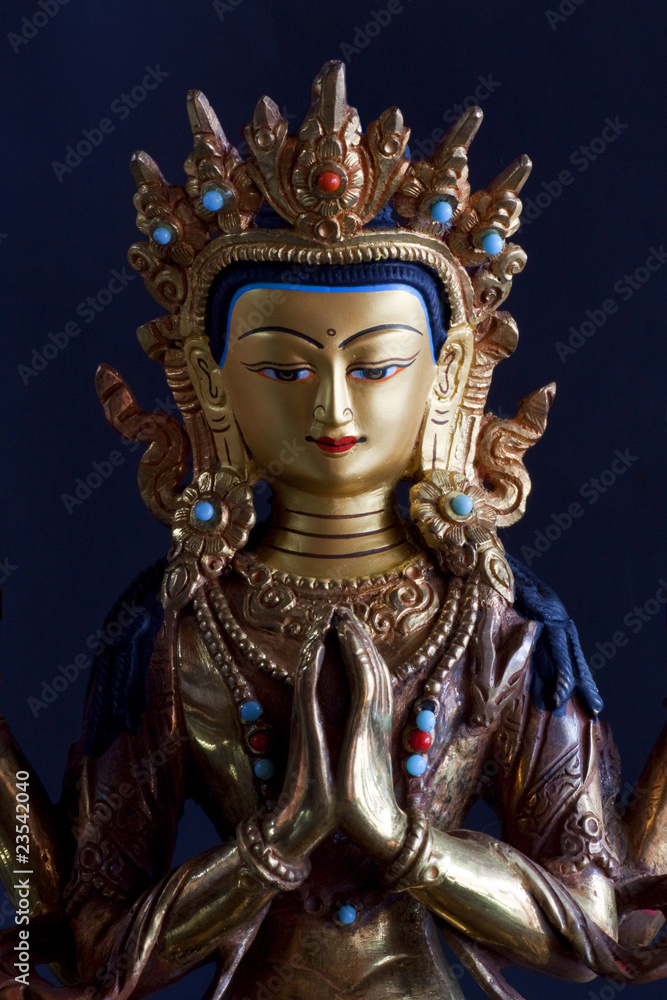 Bronze decorative buddha statue