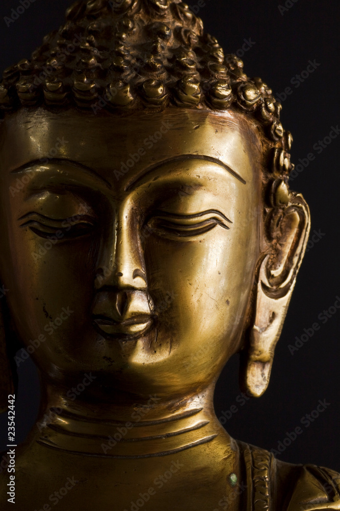 Bronze buddha head