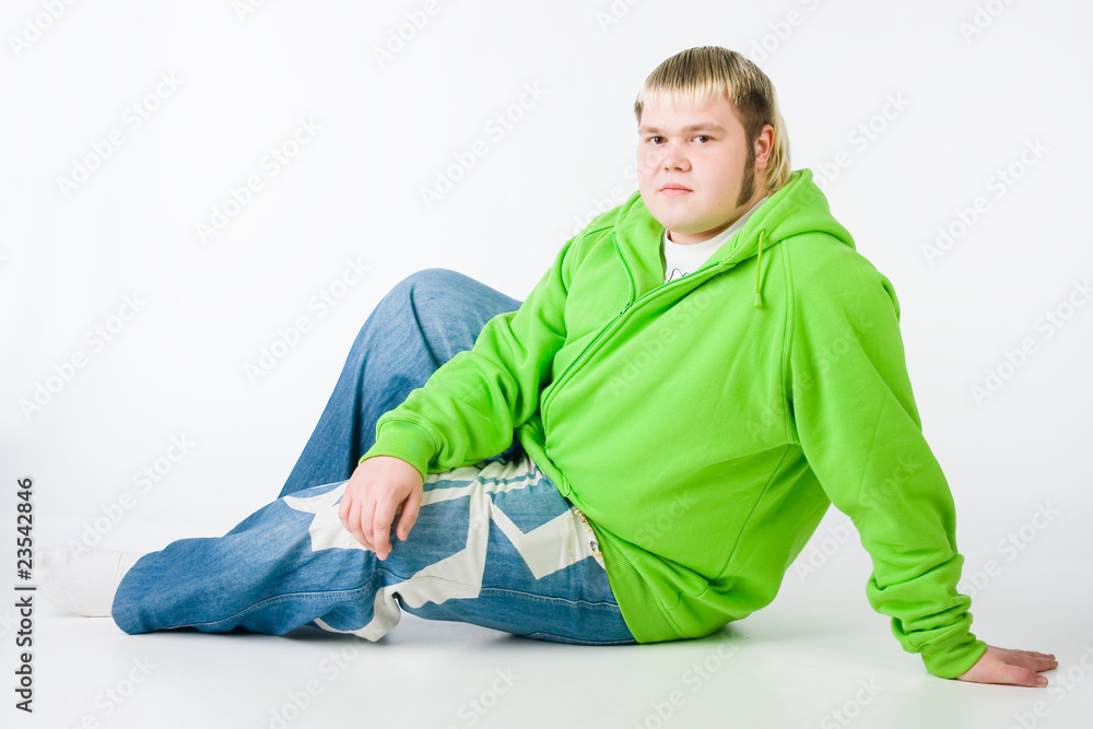 Big guy in a green shirt Big guy in a green shirt