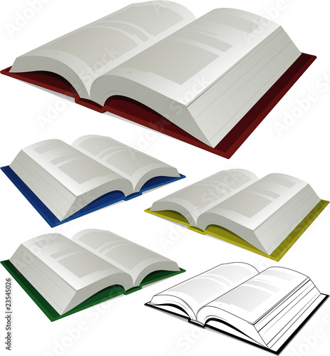 Books isolated on white photo