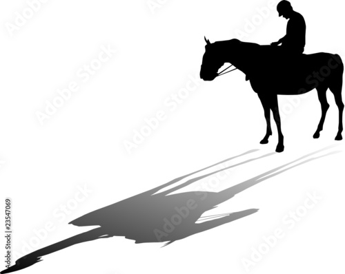 horse rider vector silhouette
