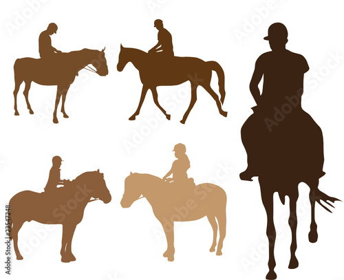 horse rider vector silhouette