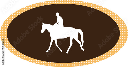 horse rider vector silhouette