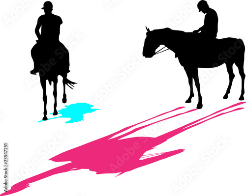 horse rider vector silhouette