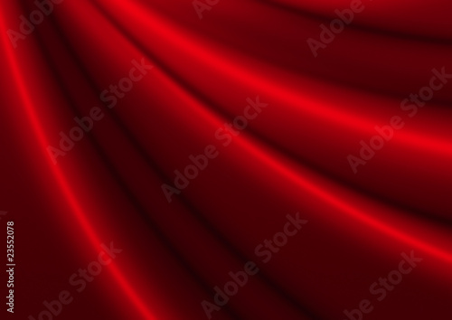 Red Silky Drapery