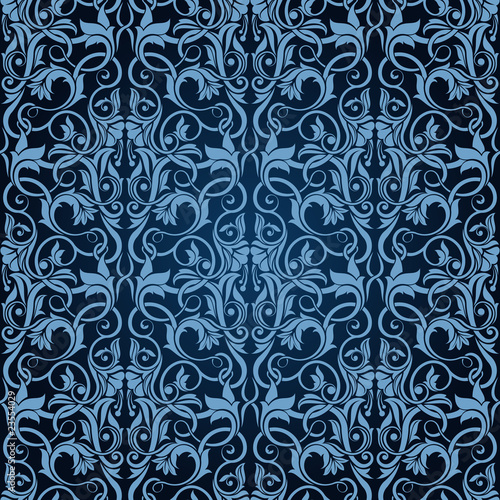 Blue seamless wallpaper pattern © Nikolay Zaburdaev