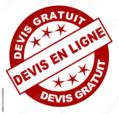 devis en ligne gratuit vignette ou bouton web rouge